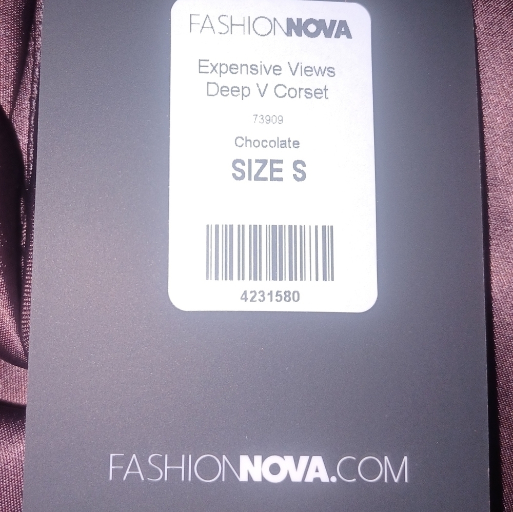 Fashion Nova- Expensive Views Deep V Corset- W Sz Small - Picture 8 of 9